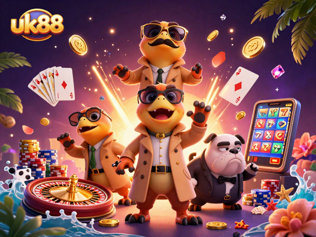 Enter the exciting world of uk88 with raptors in disguise at a VIP casino lounge.