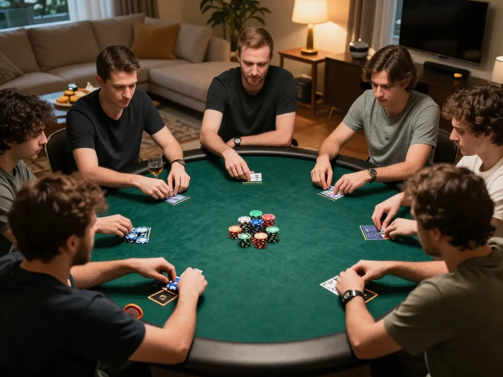 Gambling fun at home poker night with friends at nhà cái xx88