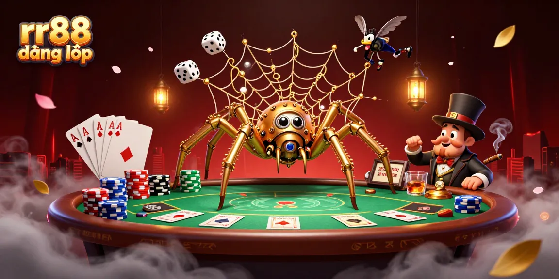 Engage in thrilling rr88 đăng nhập gameplay illustrated with steampunk aesthetics and dynamic casino elements.