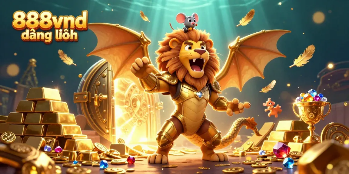 Experience thrilling gameplay with 888vnd đăng nhập, featuring a majestic chimera and treasures galore.