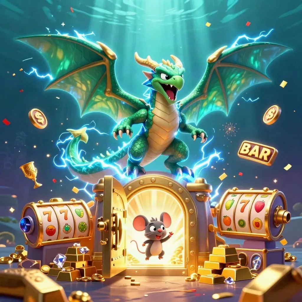 Drago tuono, falco e topo magico tra una cassaforte d’oro e scintille