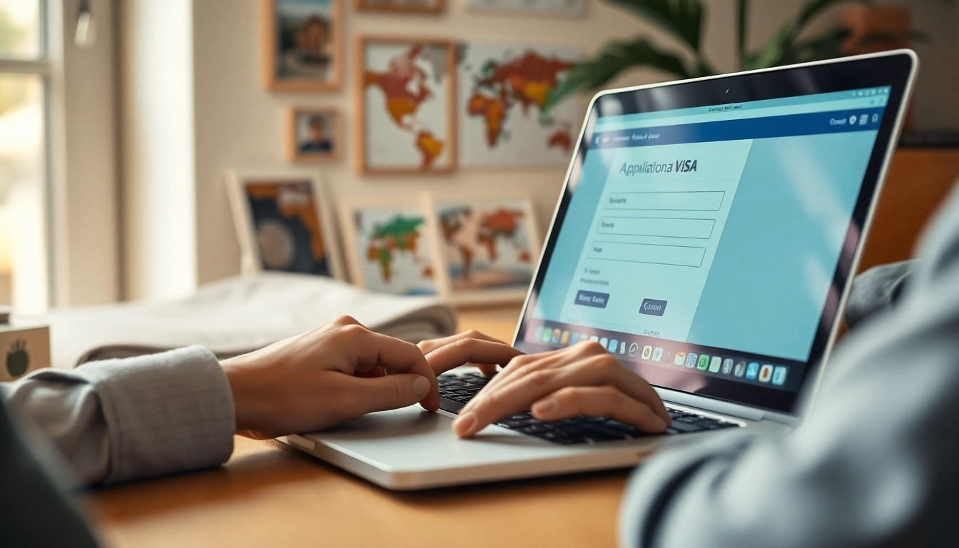 Efficiently completing the eta application uk process in a warm, inviting home office.