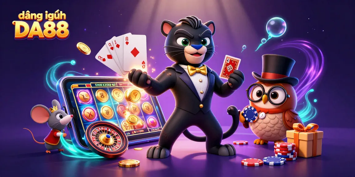 Engage in thrilling gameplay with đăng nhập DA88, featuring stylish characters and immersive casino elements.