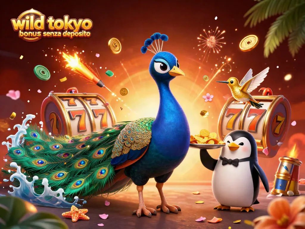 Claim exciting bonuses at Wild Tokyo, featuring vibrant visual elements of slots and rich casino decor.